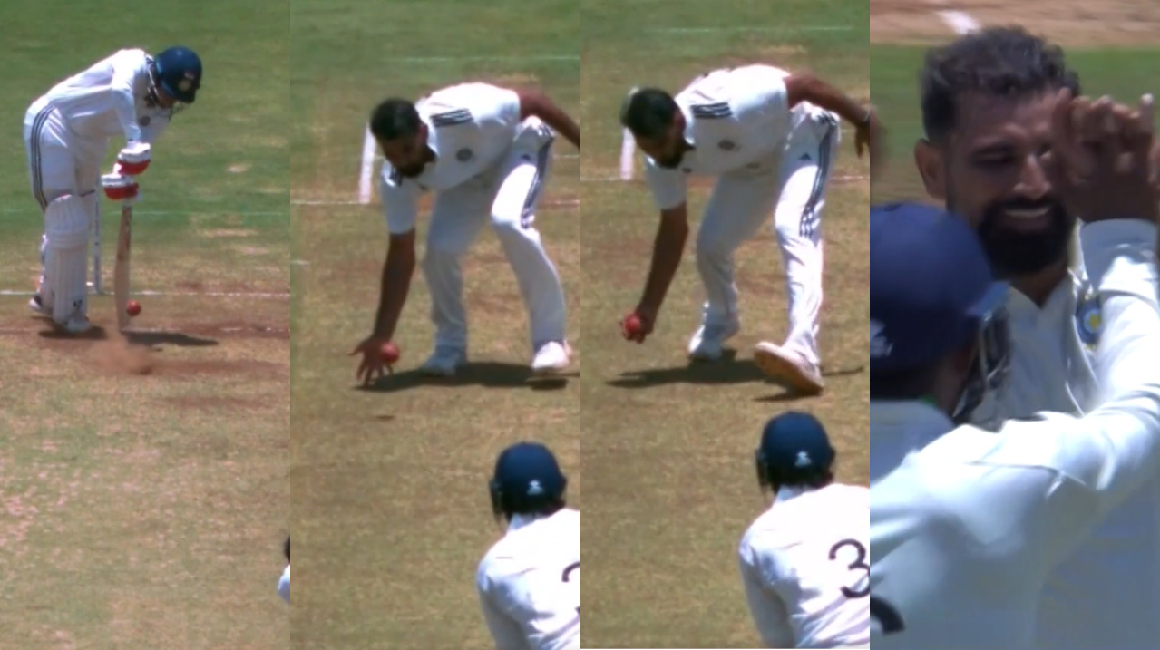 Mohammad Shami's excellent one-handed caught and bowled | BCCI X