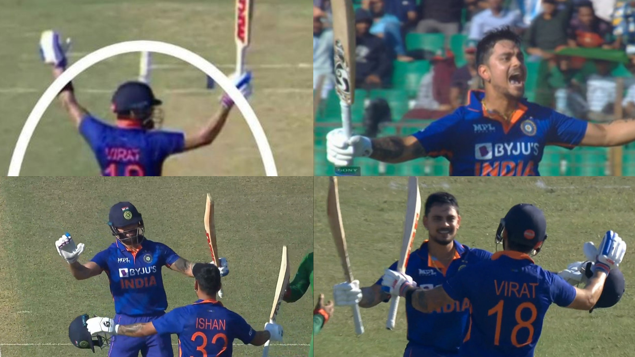 BAN v IND 2022: WATCH- Ishan Kishan becomes fastest ODI double centurion; Virat Kohli does Bhangra to celebrate