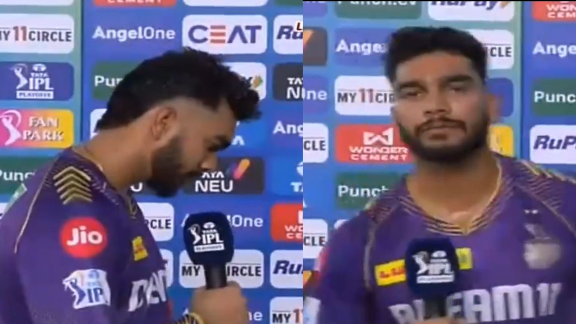 IPL 2024: WATCH- Venkatesh Iyer strikes pose during post-match interview after KKR defeated SRH to reach final