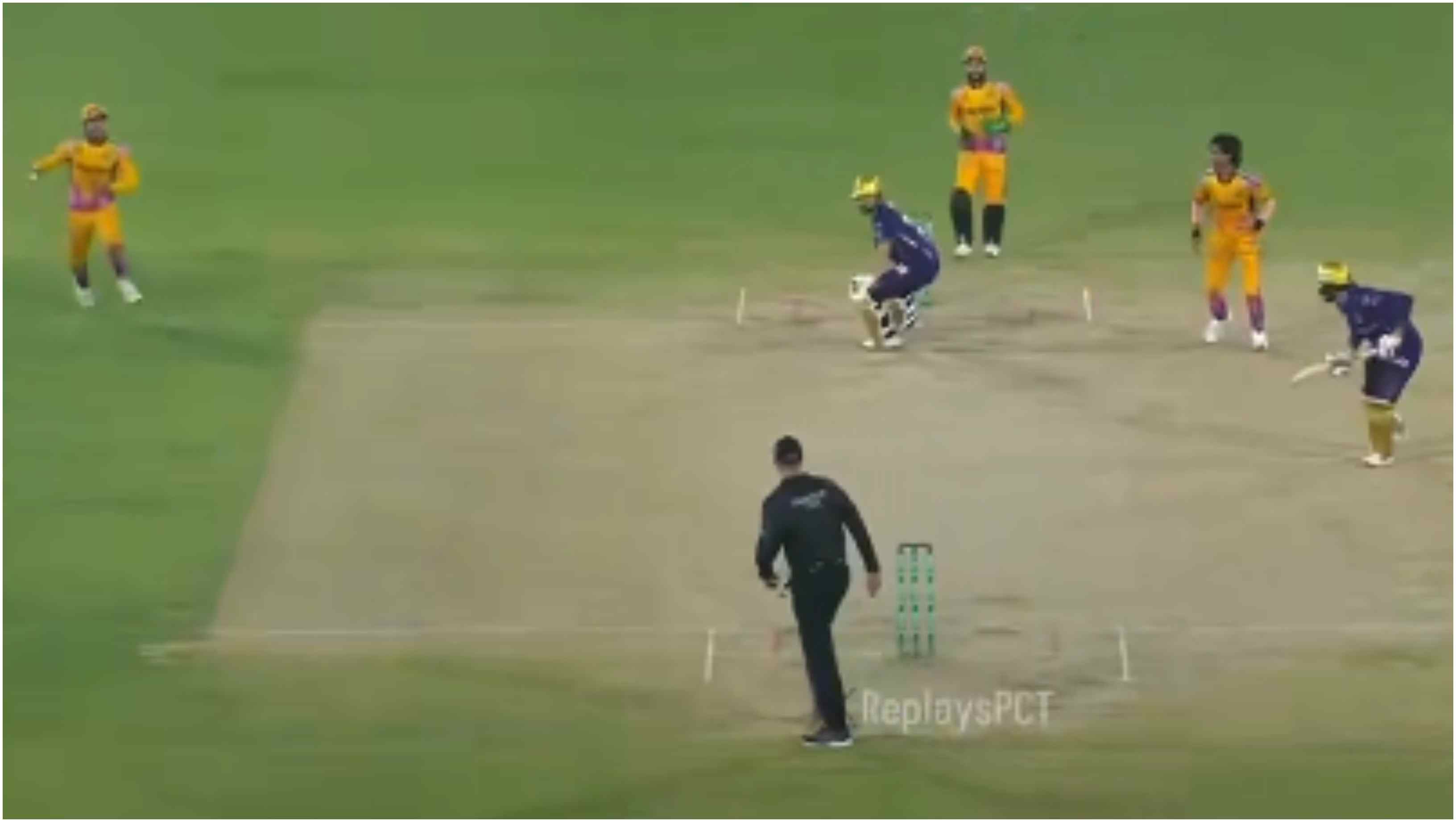 Screengrab of the dramatic PSL 2026 run-out howler | X