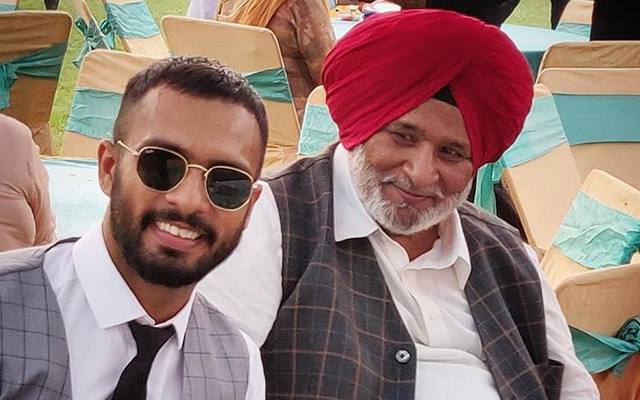 Mandeep Singh with father Hardev Singh 