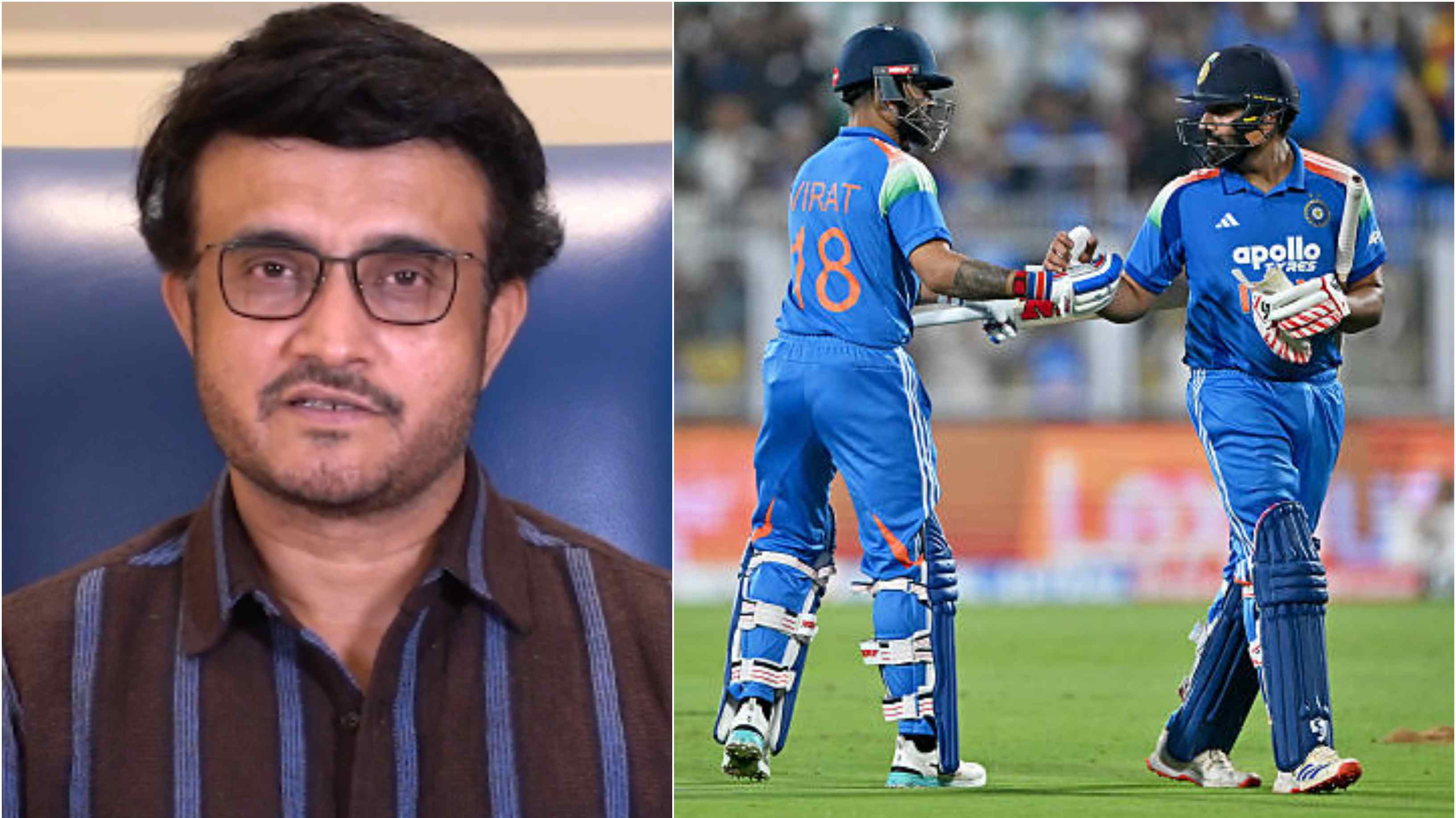 WATCH: Ganguly names Kohli as the greatest white-ball player; backs him to play 2027 ODI World Cup alongside Rohit