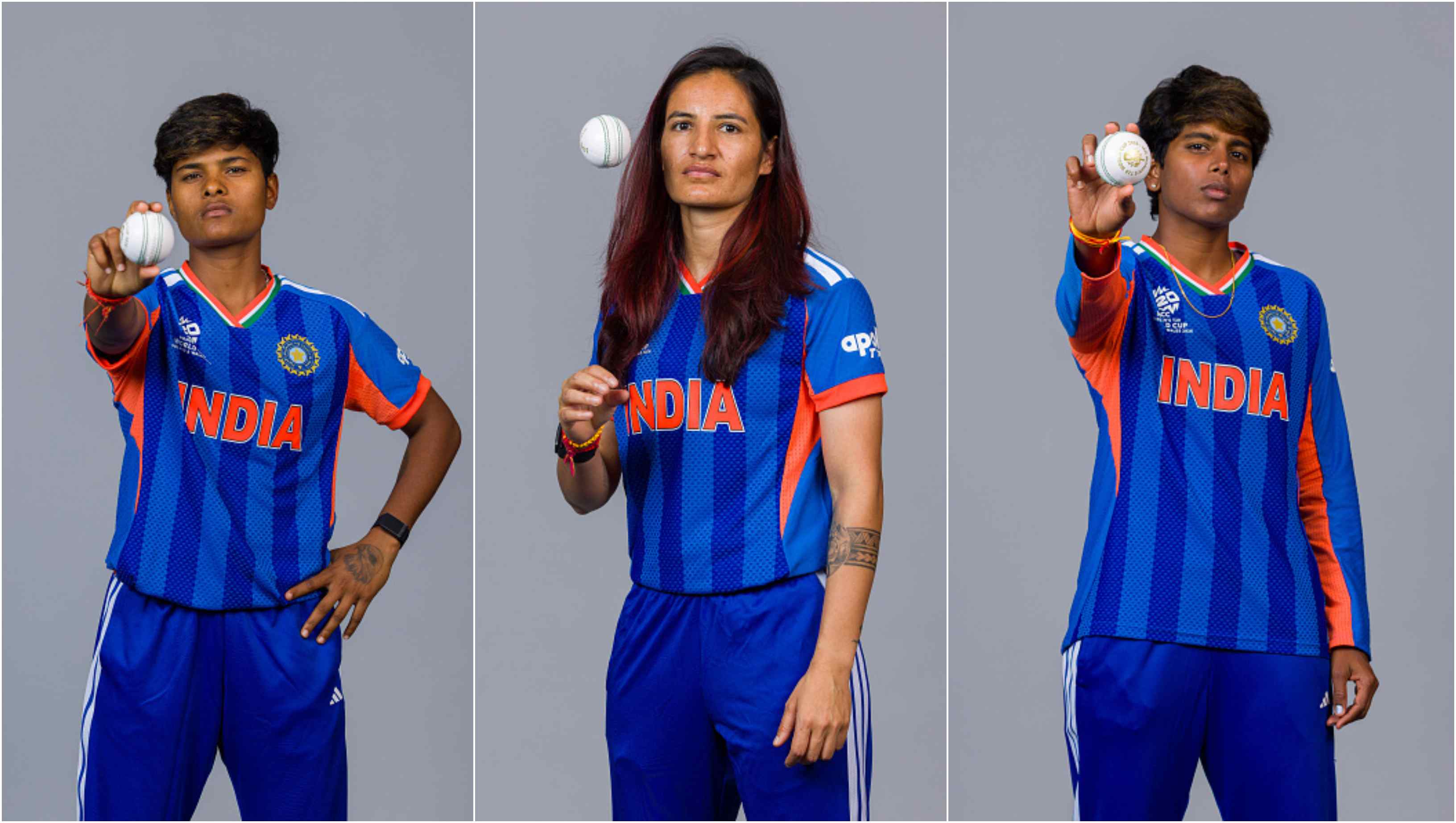 Kranti Gaud, Renuka Singh Thakur, and Arundhati Reddy | Getty