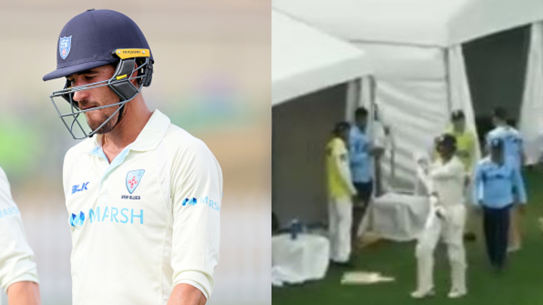WATCH- Miffed Mitchell Starc throws his bat after NSW captain Nevill declared with him on 86*