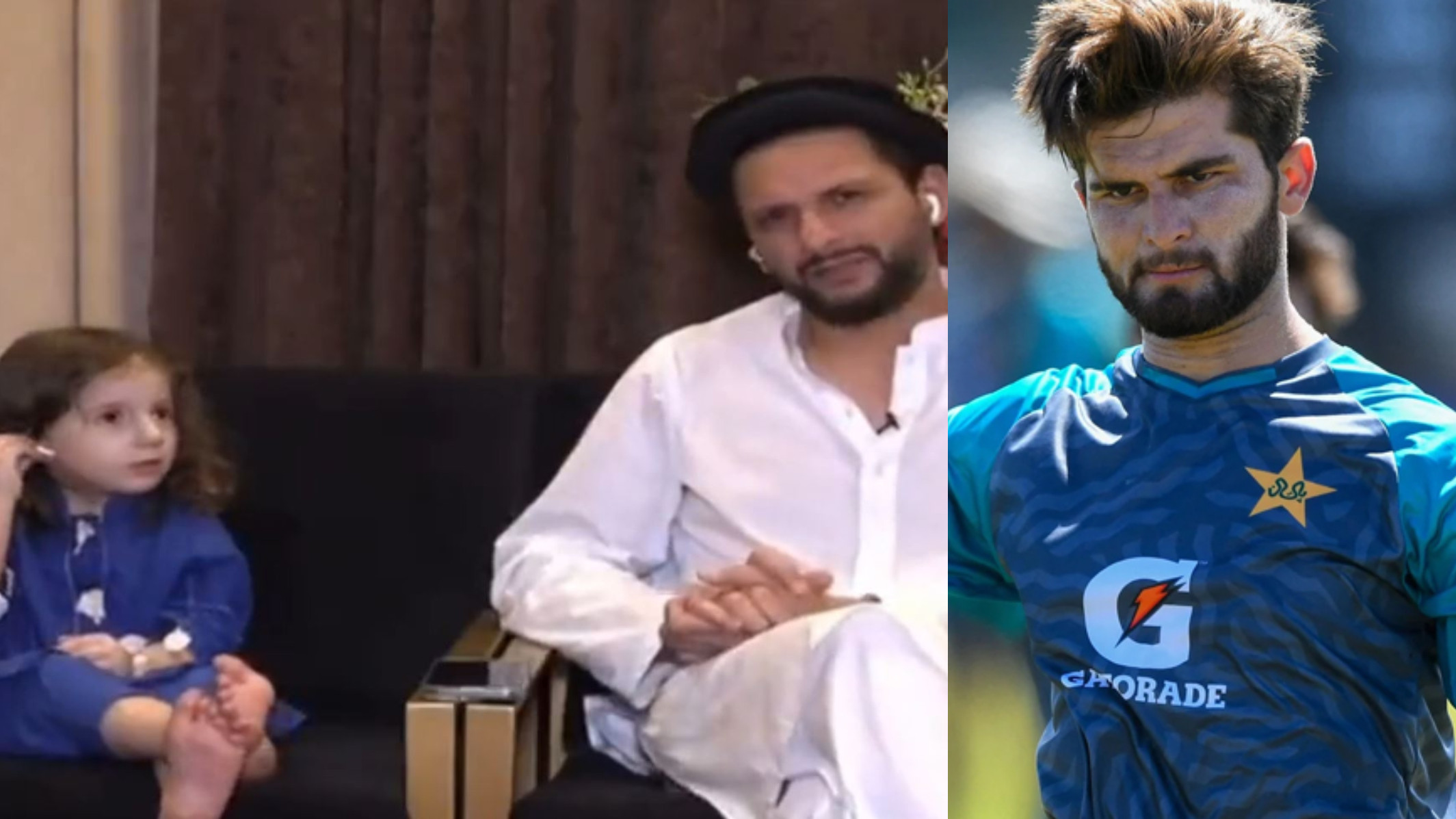 CWC 2023: WATCH- Shahid Afridi’s daughter asks him why Shaheen Afridi is in Pakistan team; gets hilarious response