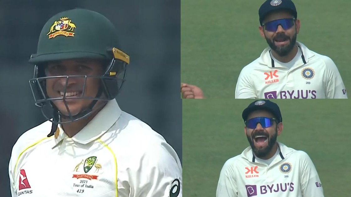 IND v AUS 2023: WATCH- Virat Kohli laughs after his instructions to Ashwin in Hindi are acknowledged by Khawaja