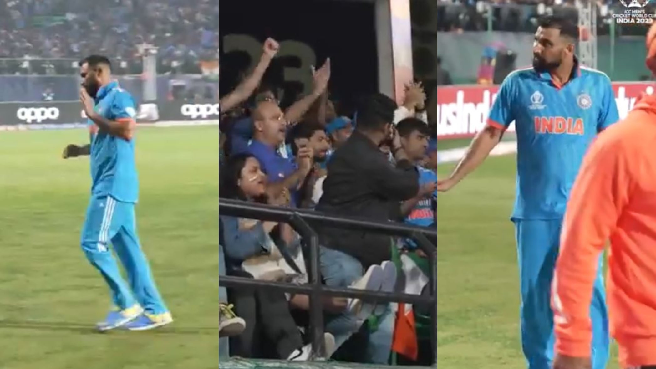 CWC 2023: WATCH- Dharamshala crowd chants “Shami, Shami” after the pacer takes fifer in his first match in World Cup