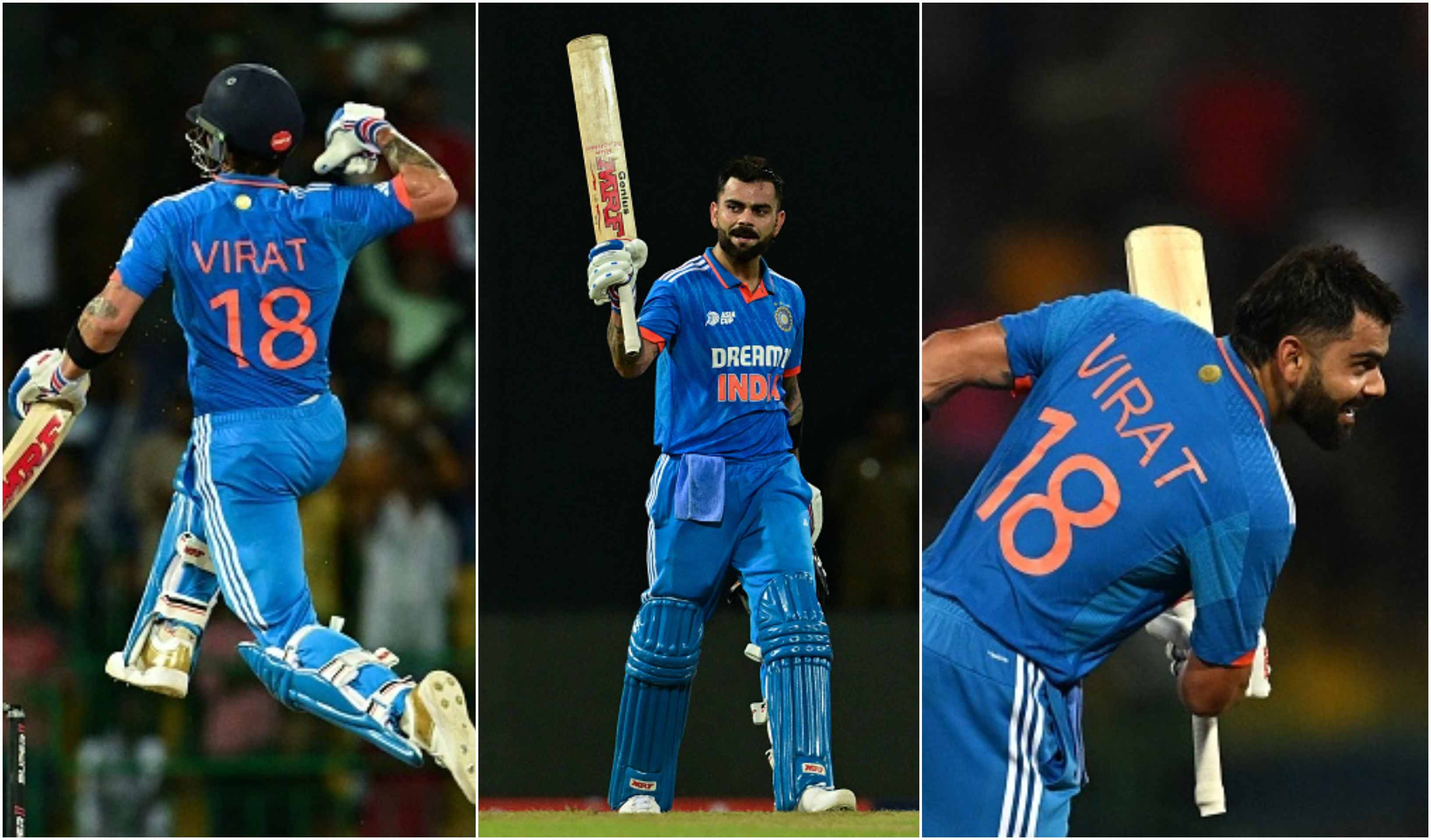 Virat Kohli celebrates his 47th ODI ton | Getty