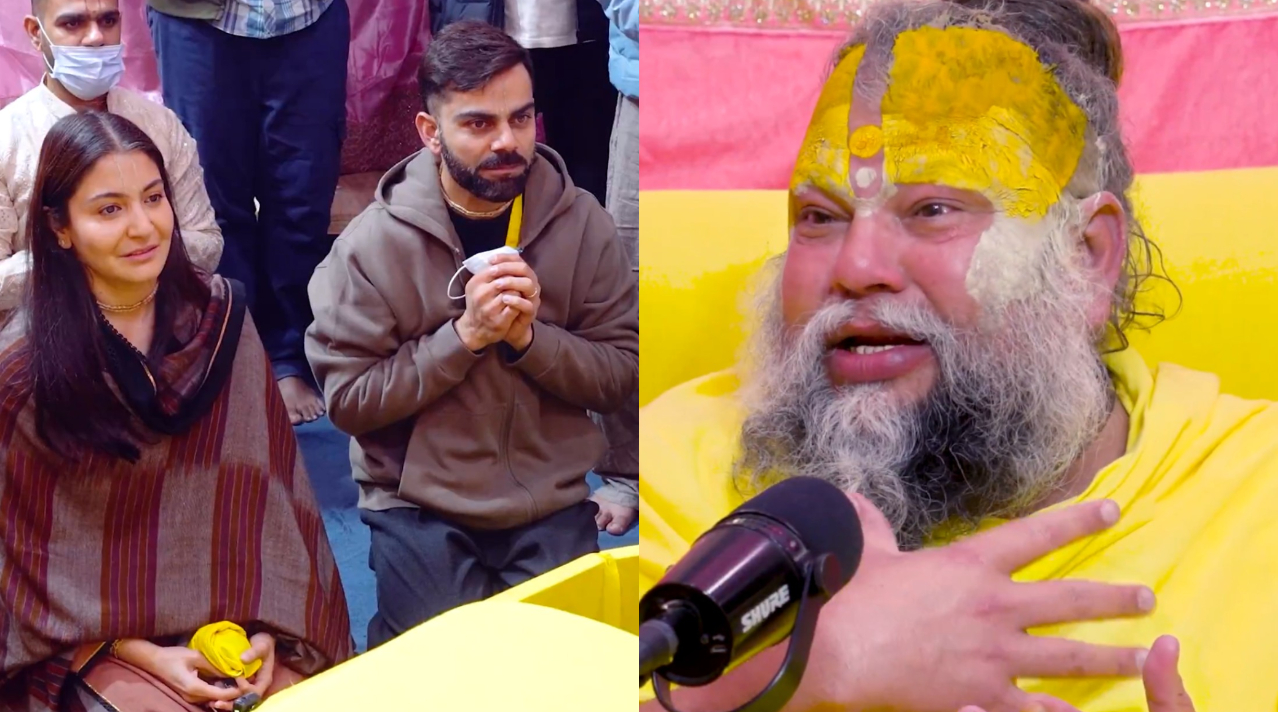 Virat Kohli and Anushka Sharma at Premanand Maharaj's ashram | X
