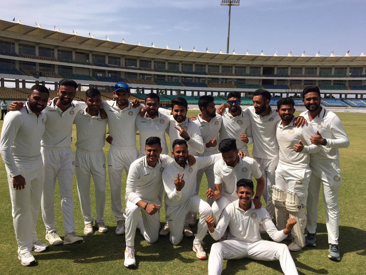 A victorious Saurashtra cricket team | ESPNCricInfo