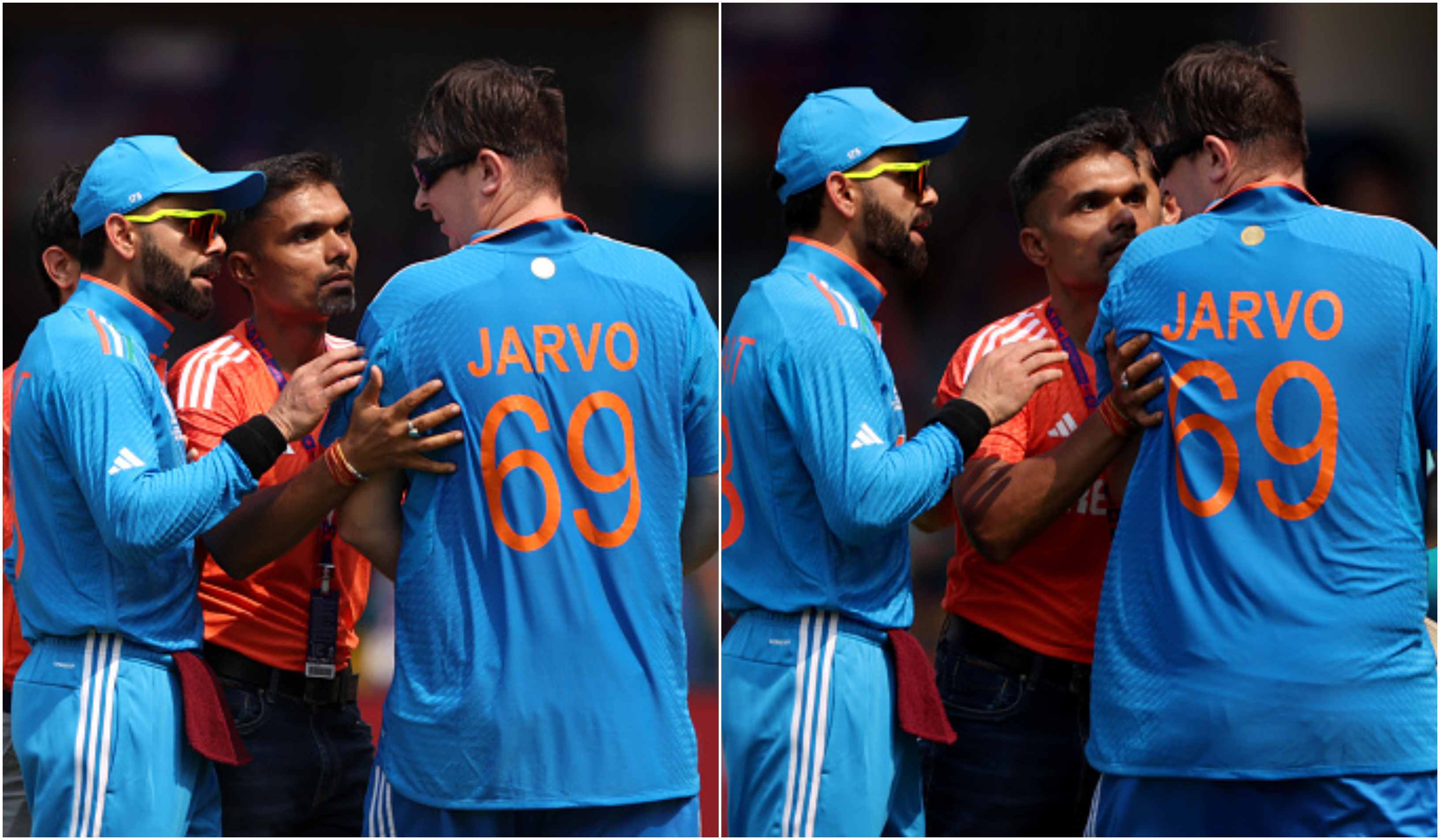 The Indian team's security officer did well to escort Jarvo outside the venue | Getty