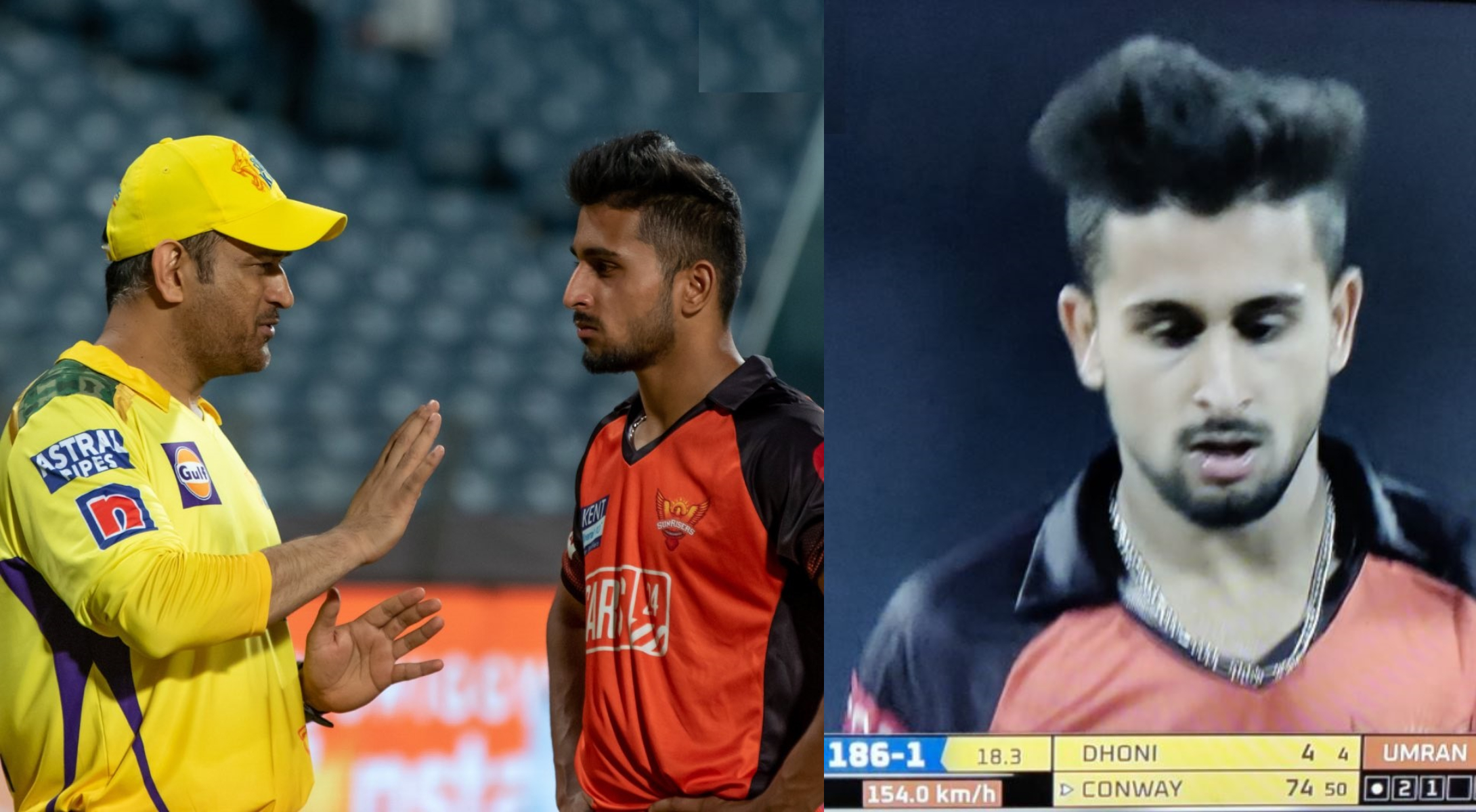 Umran Malik bowled a 154 kph yorker to MS Dhoni | BCCI-IPL