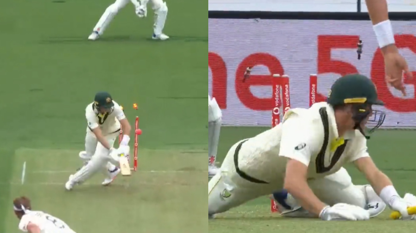 Ashes 2021-22: WATCH - Labuschagne slips on the pitch; gets bowled in a bizarre way