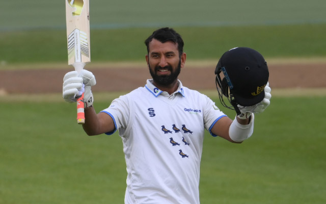 Pujara has scored 717 runs in 4 matches for Sussex in county cricket thus far | Getty