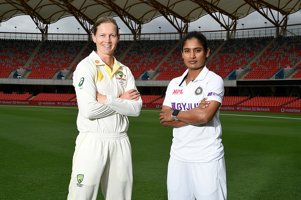 Meg Lanning and Mithali Raj pose ahead of the 1st ever D/N Test between India women and Australia women | Getty