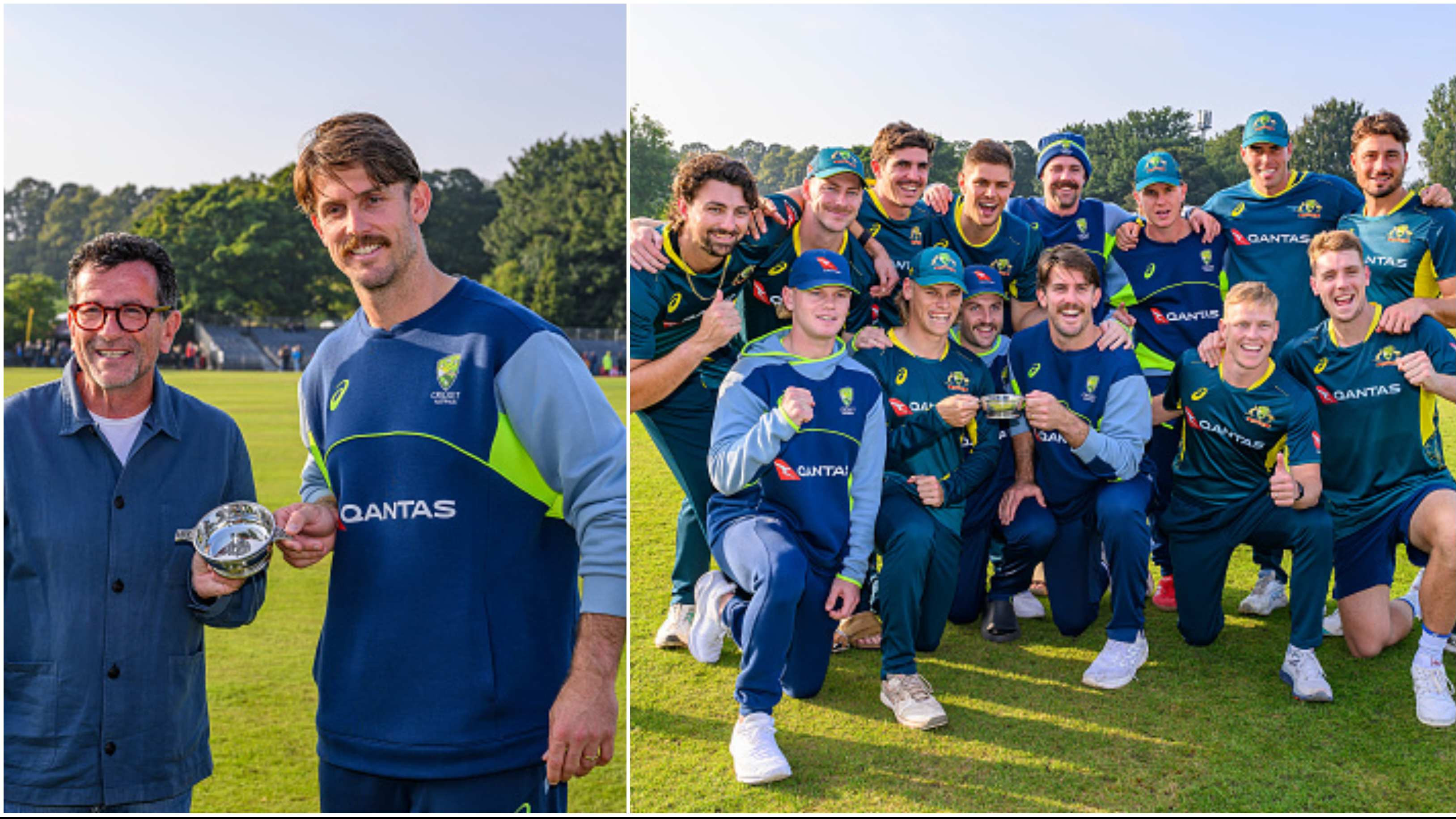 WATCH: Australian players amused by unusual trophy after Scotland series win; fans share hilarious reactions