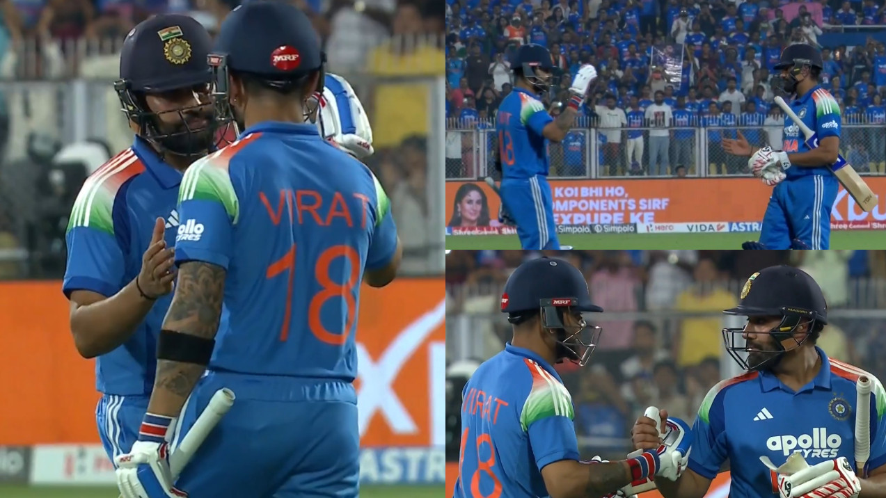 IND v WI 2026: WATCH- Virat Kohli shakes hands with Rohit Sharma in huge show of appreciation after latter's century
