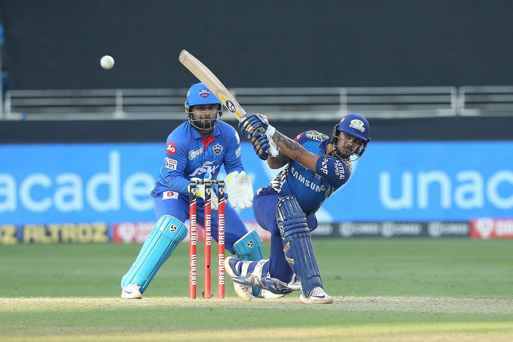 Man of the Match Ishan Kishan scored 72* runs against Delhi Capitals in Dubai. (Photo - BCCI / IPL)