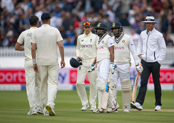 James Anderson having a go at Jasprit Bumrah during the Lord's Test match | Getty