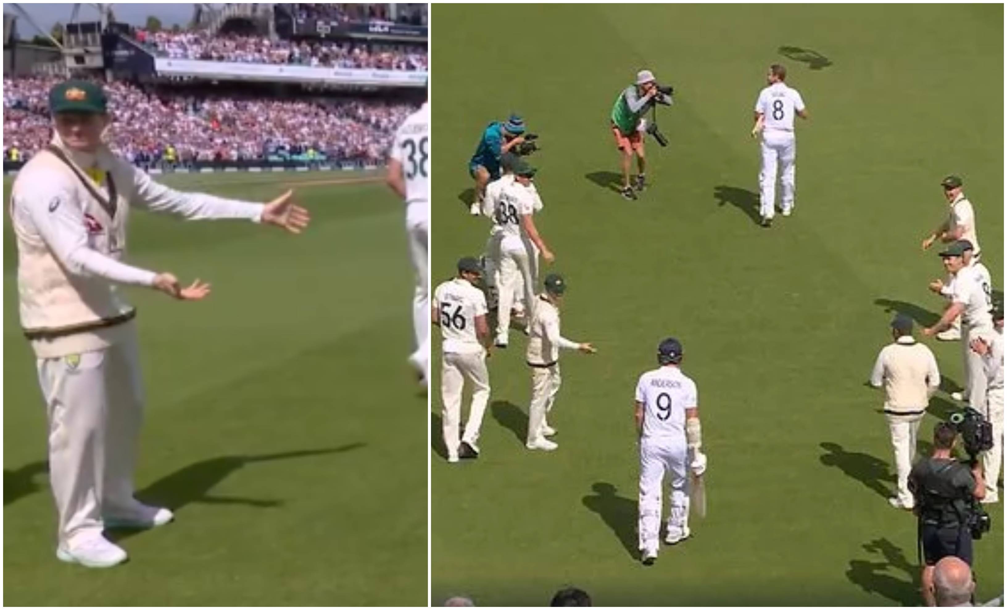 Steve Smith's gesture for James Anderson | Screengrab