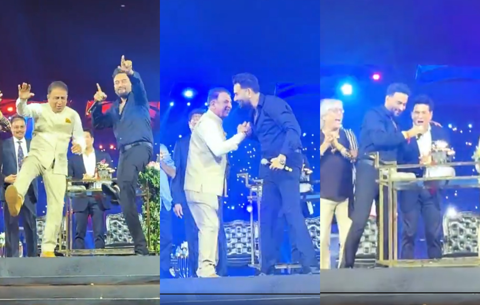 Sunil Gavaskar and Sachin Tendulkar enjoying | X