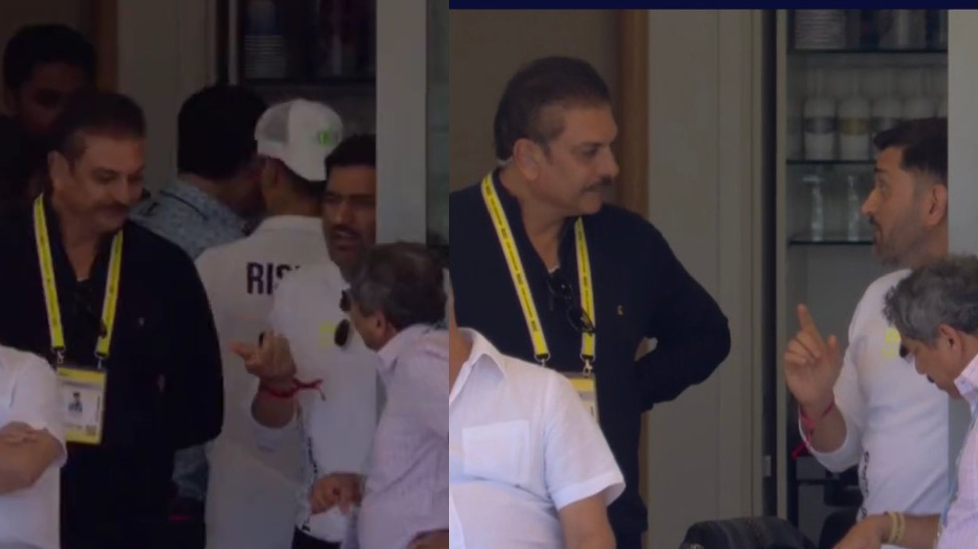 ENG v IND 2022: WATCH- MS Dhoni and Ravi Shastri spotted conversing during the 3rd T20I at Trent Bridge
