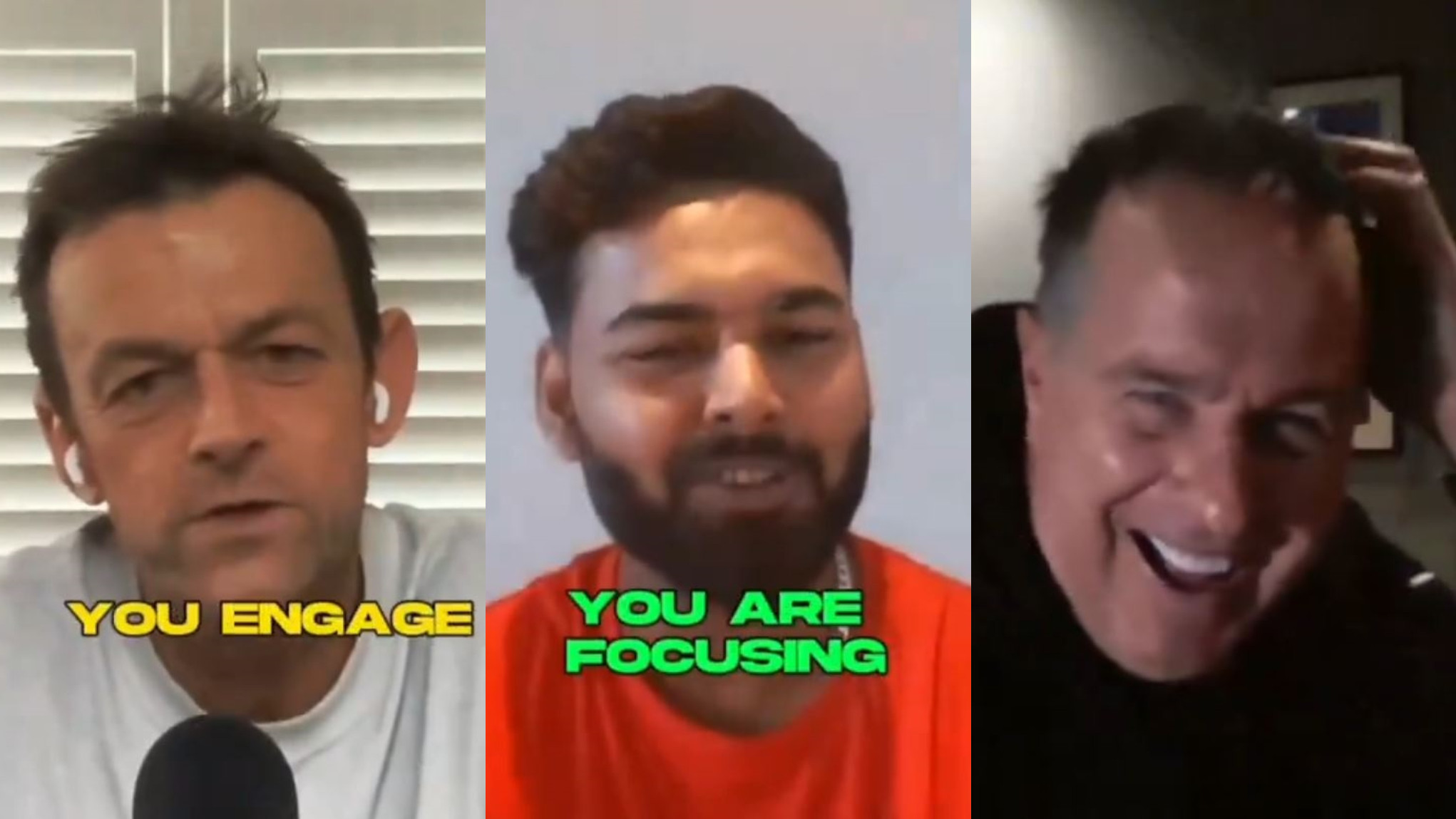 WATCH- Rishabh Pant’s funny banter with Adam Gilchrist and Michael Vaughan over his sledging