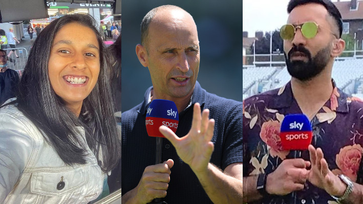 Dinesh Karthik roasts Nasser Hussain as Jemimah Rodrigues makes her commentary debut