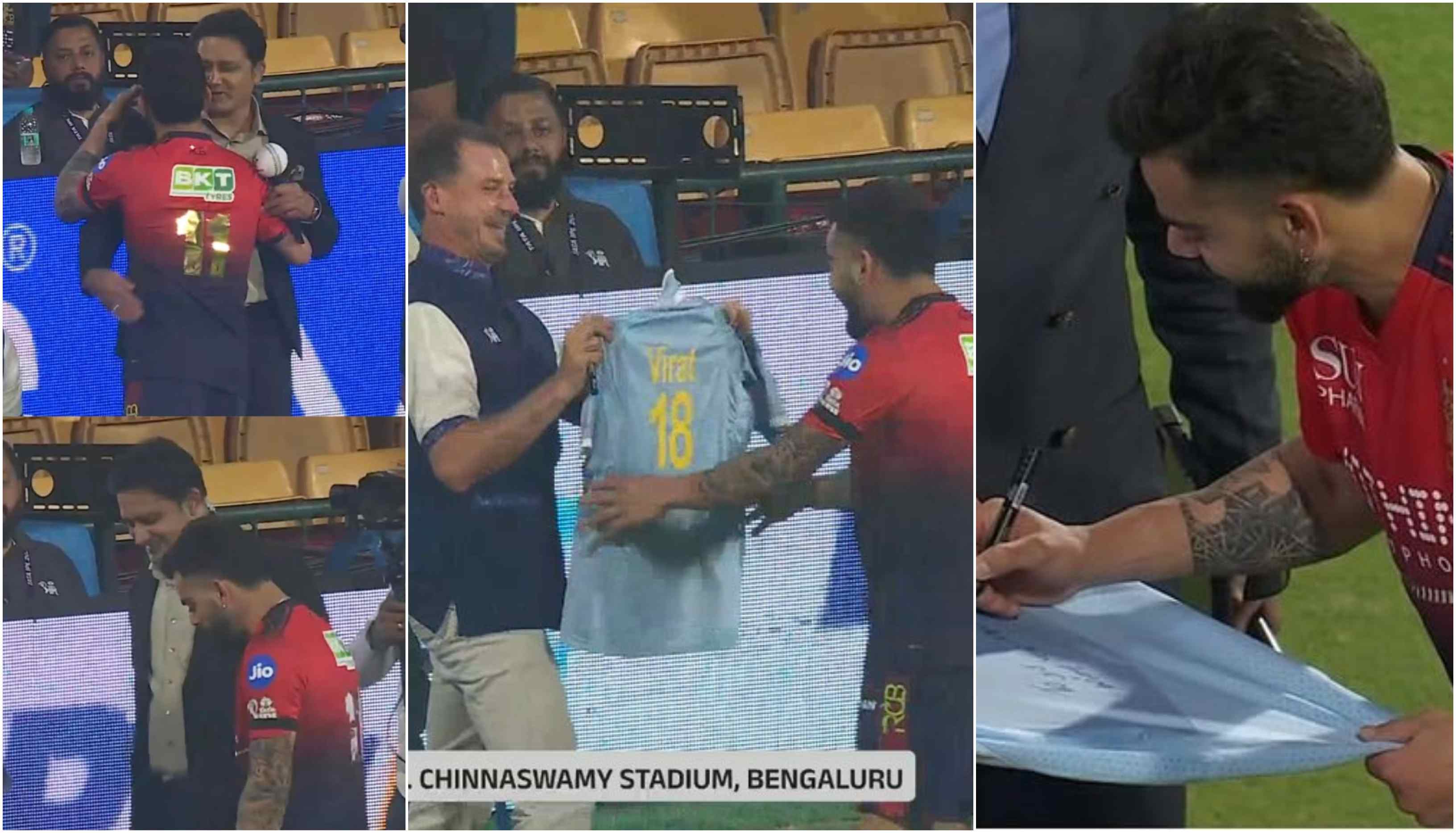 Virat Kohli with Anil Kumble and Dale Steyn | Screengrabs