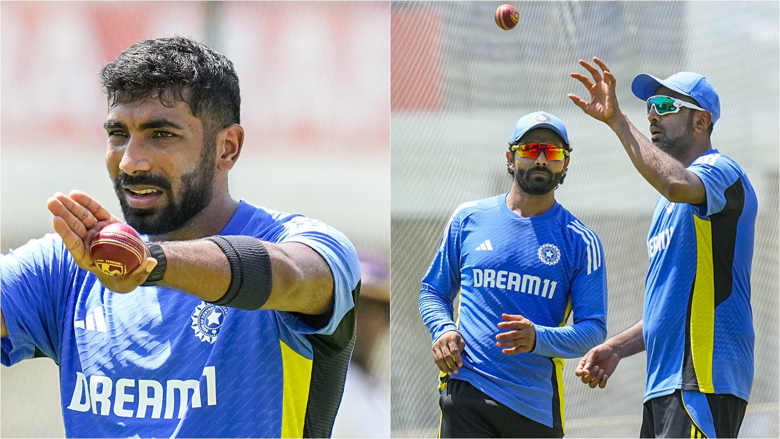 Jasprit Bumrah, R Ashwin and Ravindra Jadeja | X