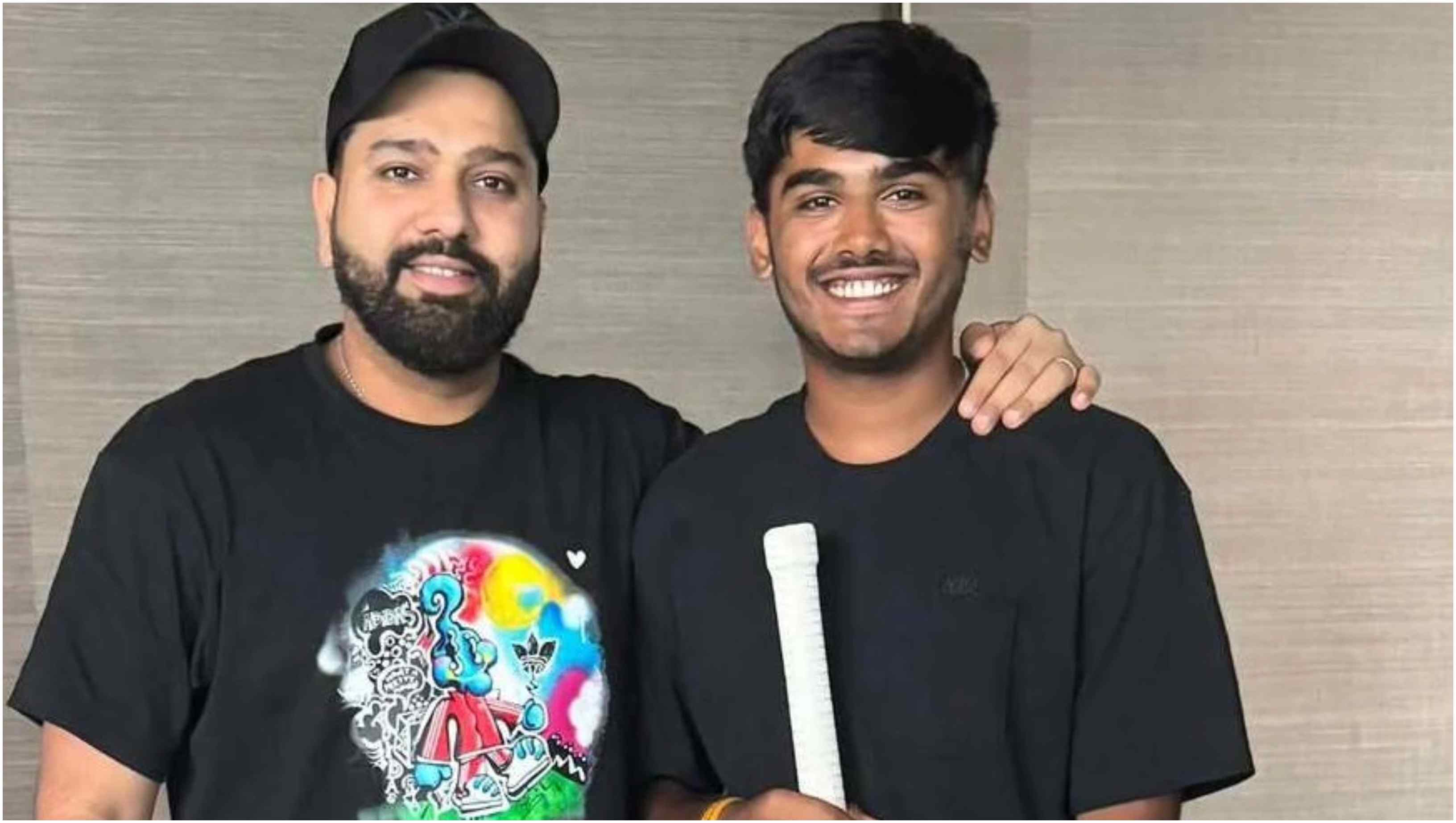 Ayush Mhatre with Rohit Sharma | X