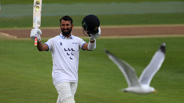 WATCH: Cheteshwar Pujara slams his third successive century in County Cricket for Sussex