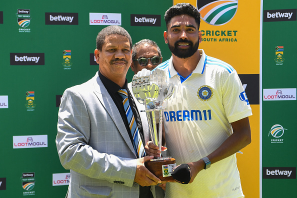 Player of the Match Mohammed Siraj took 7 wickets in the Test | Getty