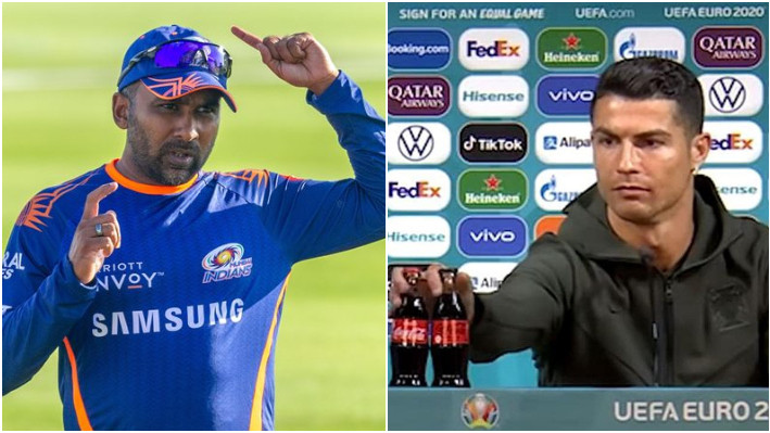 Mahela Jayawardena shuts down a Twitter user with Ronaldo's picture endorsing Coca-Cola