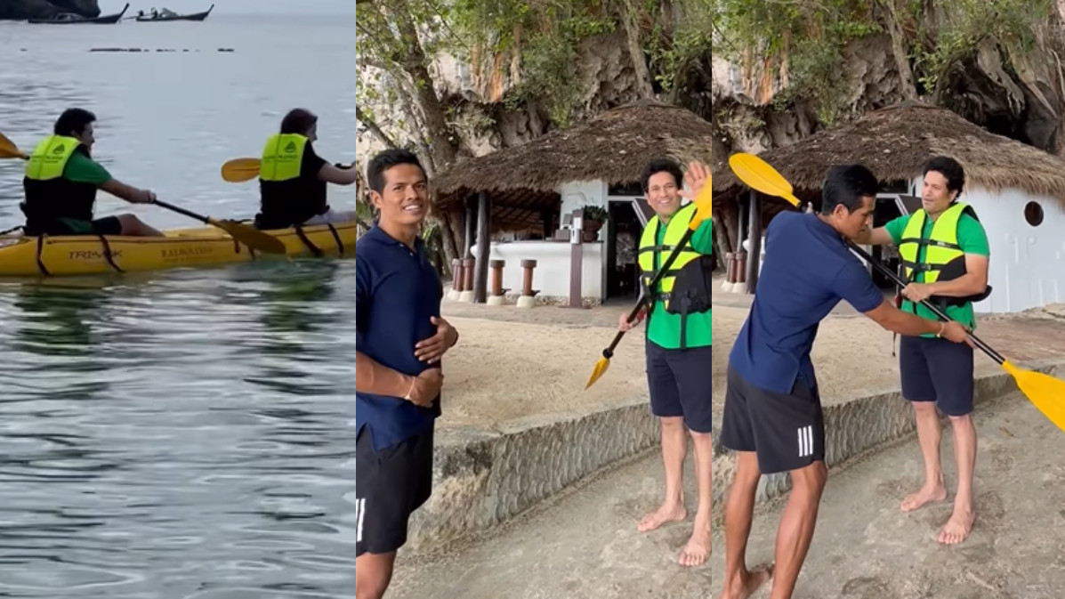 WATCH- Sachin Tendulkar takes kayaking class in Thailand; gives his fans a glimpse of his new adventure