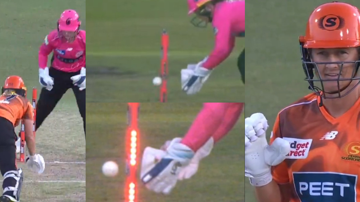 WATCH- Sophie Devine refuses to walk after getting stumped in a bizarre manner in WBBL 11