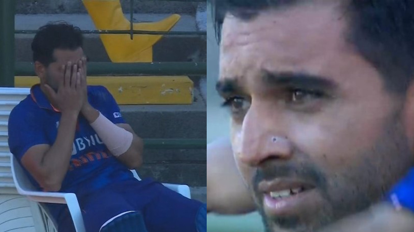 SA v IND 2021-22: WATCH -  Deepak Chahar breaks into tears after 3rd ODI defeat; Twitter praises his batting effort