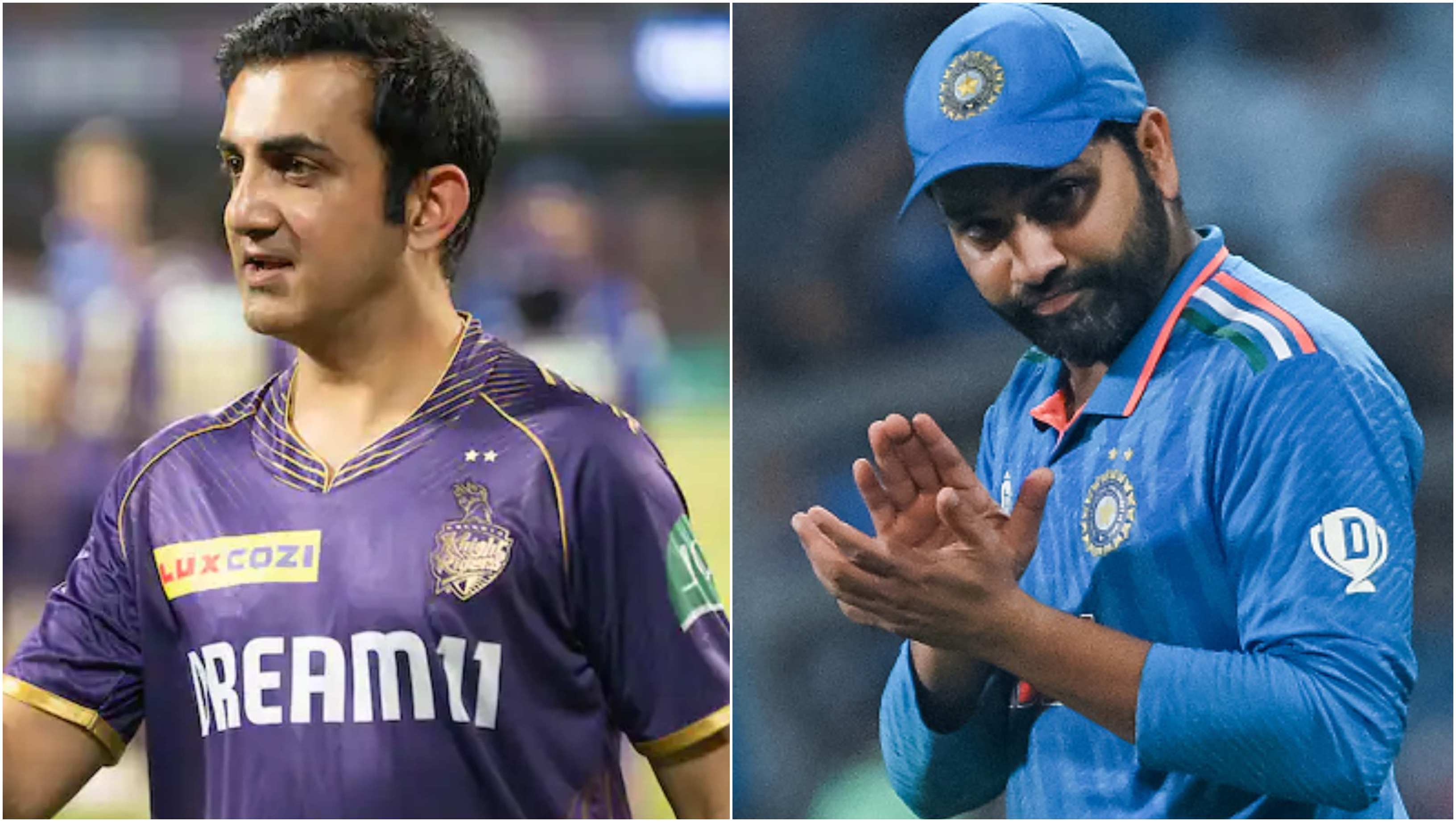 Gautam Gambhir and Rohit Sharma | BCCI/Getty