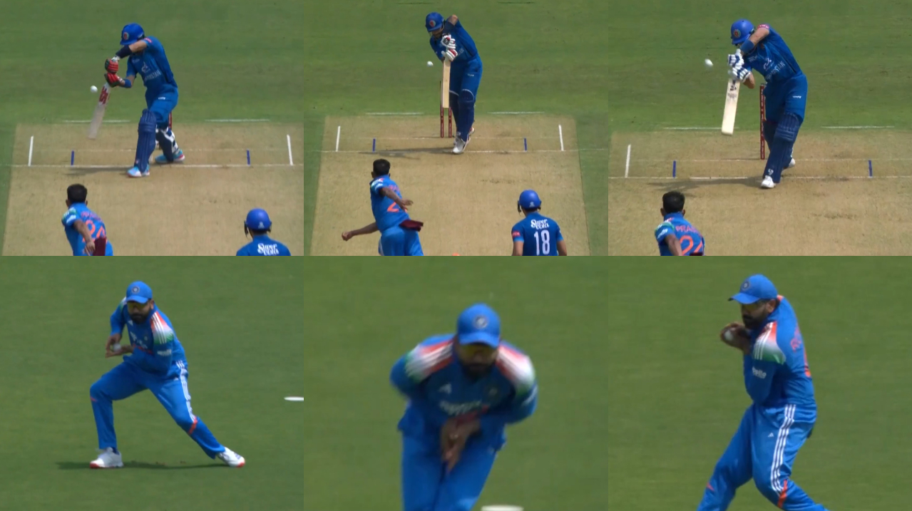 c Rohit b Prasidh combine to dismiss three Afghanistan batters| BCCI X