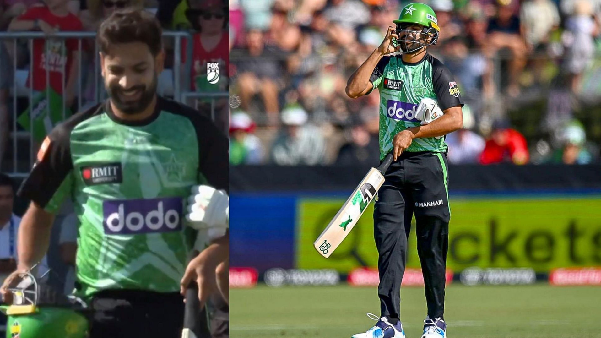 BBL 2023-24: WATCH - Haris Rauf comes out to bat without helmet, pads and gloves in Melbourne Stars vs Sydney Thunder match