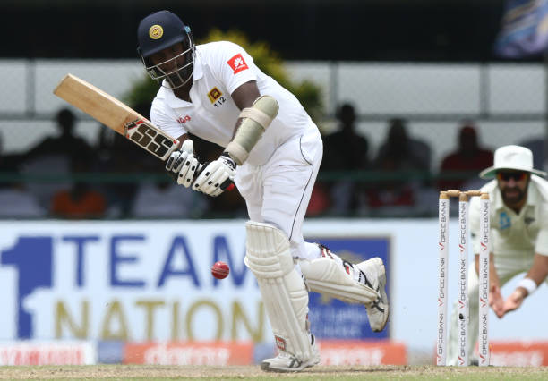 Angelo Mathews scored 200* runs against Zimbabwe in Harare Test. (photo - getty)