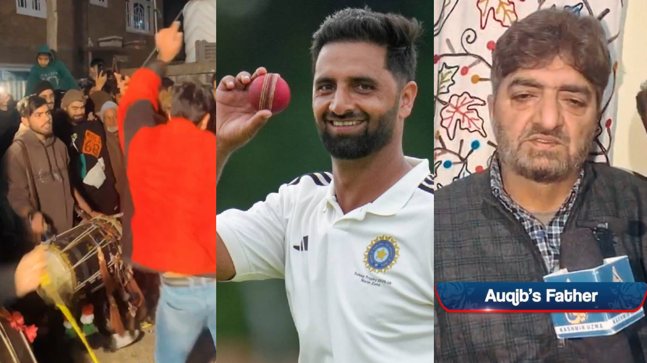 WATCH- Auqib Nabi Dar's family and neighborhood celebrate after Delhi Capitals buys him in IPL 2026 auction