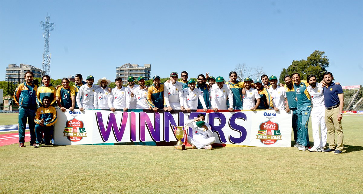 Pakistan clinched the series 2-0 against Zimbabwe in Harare | Twitter