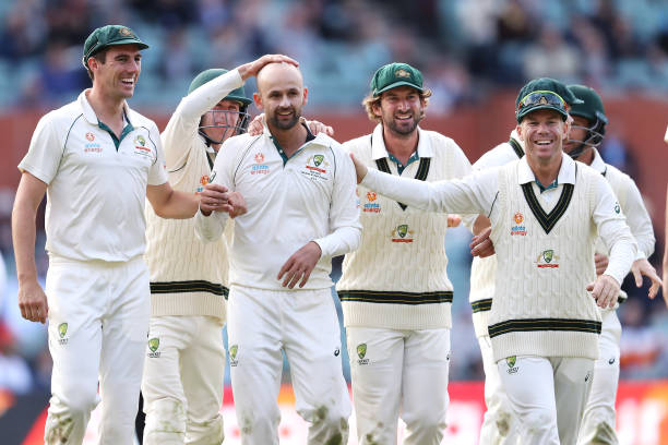 Nathan Lyon took 5 wickets haul in the second innings of Adelaide Test against Pakistan. (photo - getty)