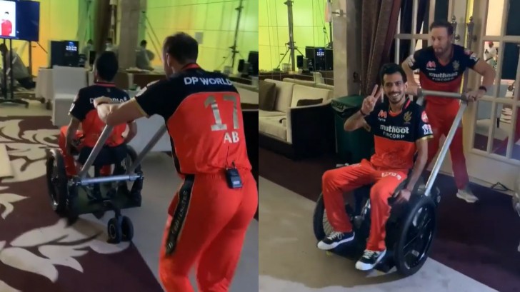 IPL 2020: WATCH - Yuzvendra Chahal and AB de Villiers have non-stop fun at a shoot