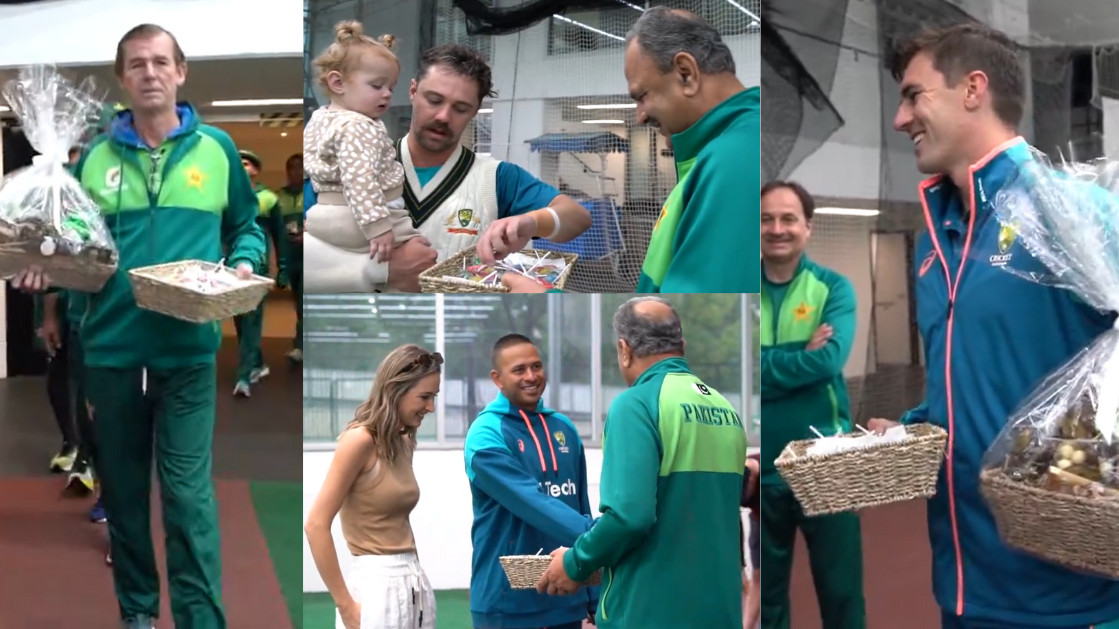 AUS v PAK 2023-24: WATCH- Pakistan players present gifts to Australia cricketers and their families on Christmas