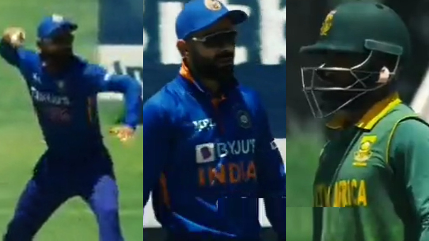 SA v IND 2021-22: WATCH - Virat Kohli and Temba Bavuma exchange words over an aggressive throw