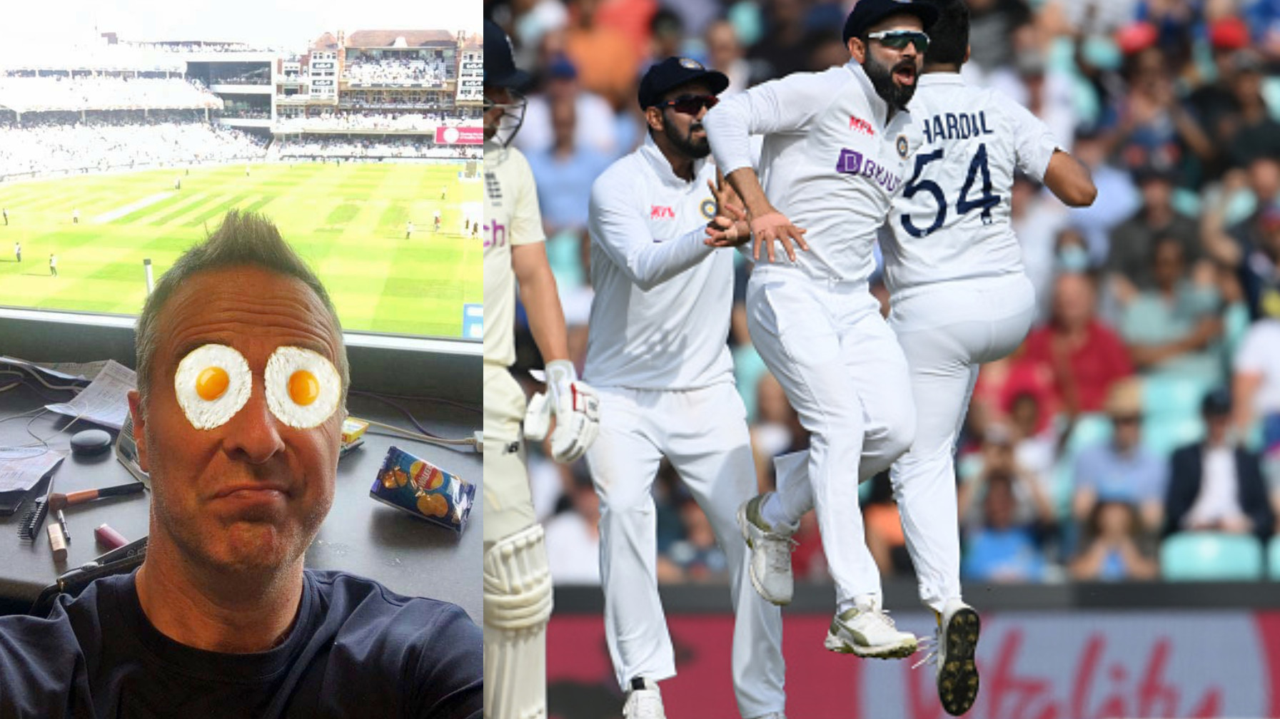 ENG v IND 2021: Michael Vaughan posts an egg on face photo after India wins at Oval by 157 runs