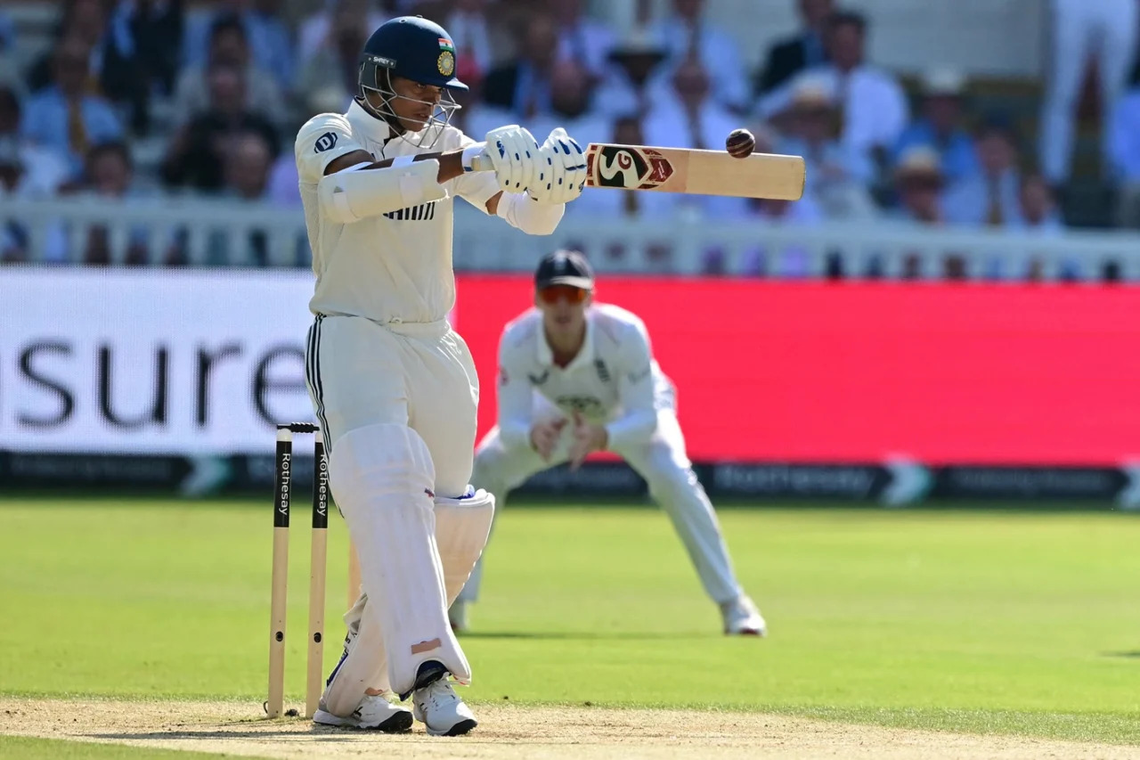 Yashasvi Jaiswal fell for a duck in the second innings of the Lord's Test | Getty