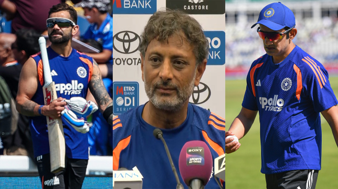 Virat Kohli, Sitanshu Kotak and Gautam Gambhir | Getty/ X
